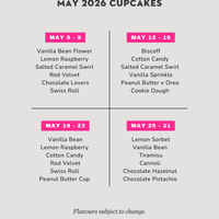 Box of 6 Weekly Cupcakes
