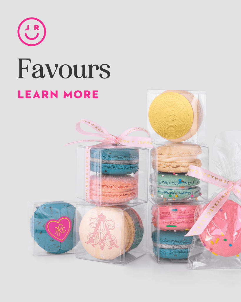 Favours & Treats - Macarons, Cupcakes & Meringues - JRC – Jenna Favours & Treats - Macarons, Cupcakes & Meringues - JRC – Jenna