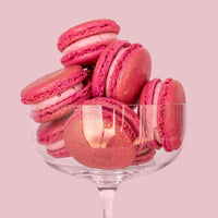 Strawberries and Champagne Macarons - Tray of 40 Macarons