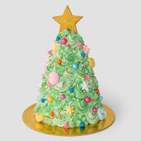 Vanilla Sprinkle Christmas Tree Cake