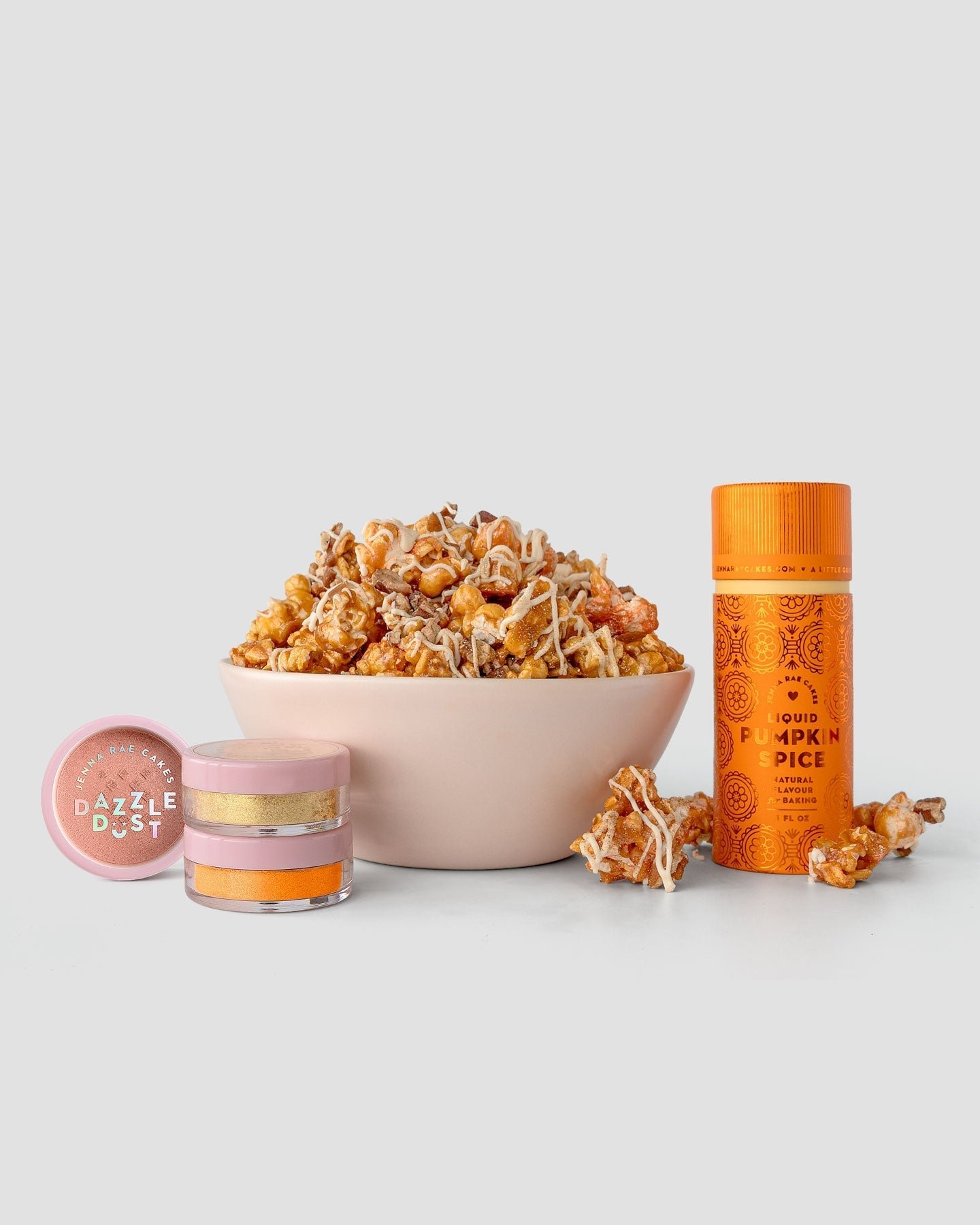 Pumpkin Spice Pecan Popcorn Recipe - Jenna Rae Cakes