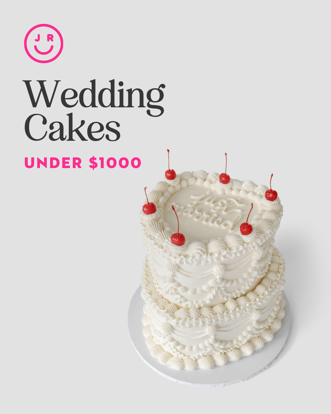 Wedding Cakes Under $1,000