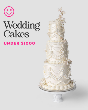 Wedding Cakes Under $1,000