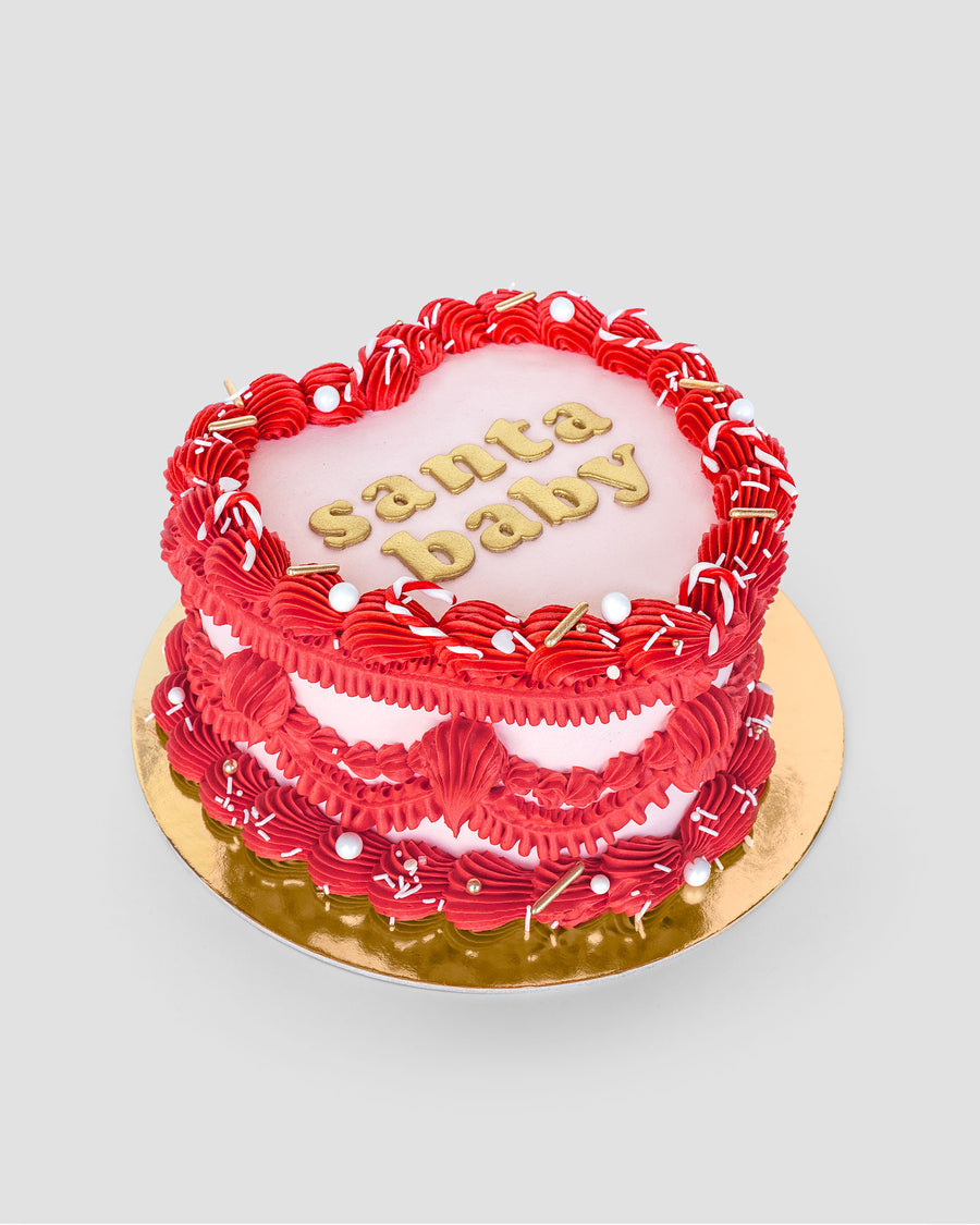 Holiday Heart Cake