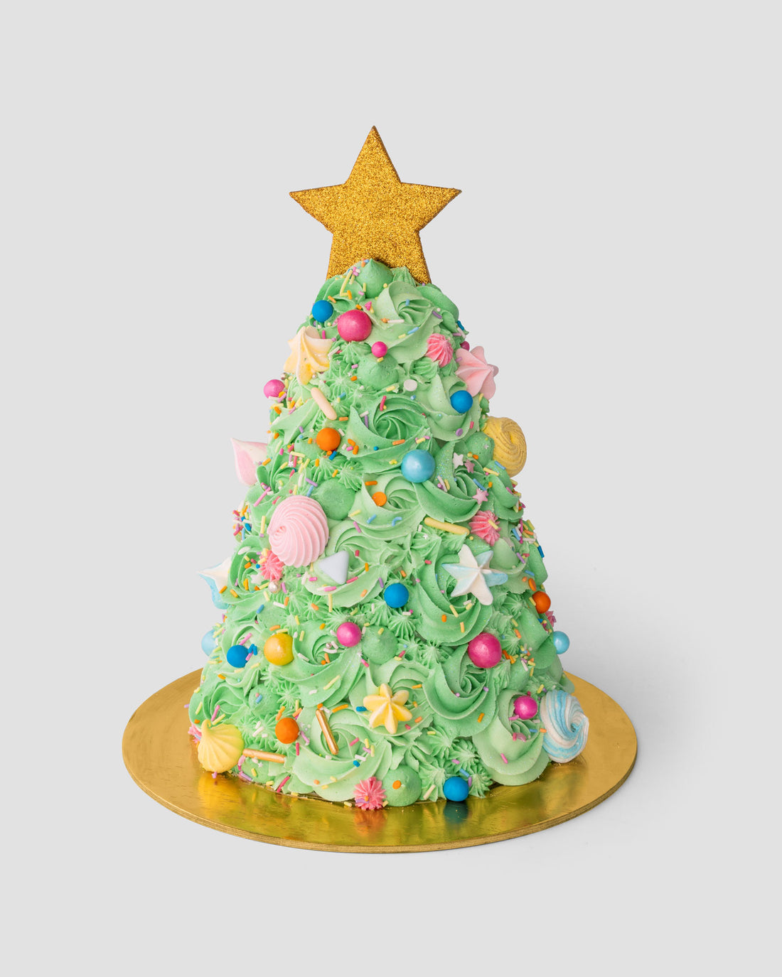 Vanilla Sprinkle Christmas Tree Cake