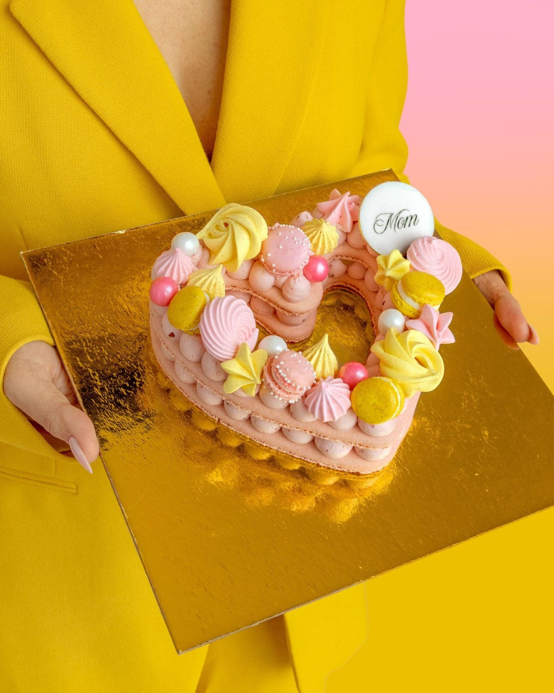 Heart Macaron Cake