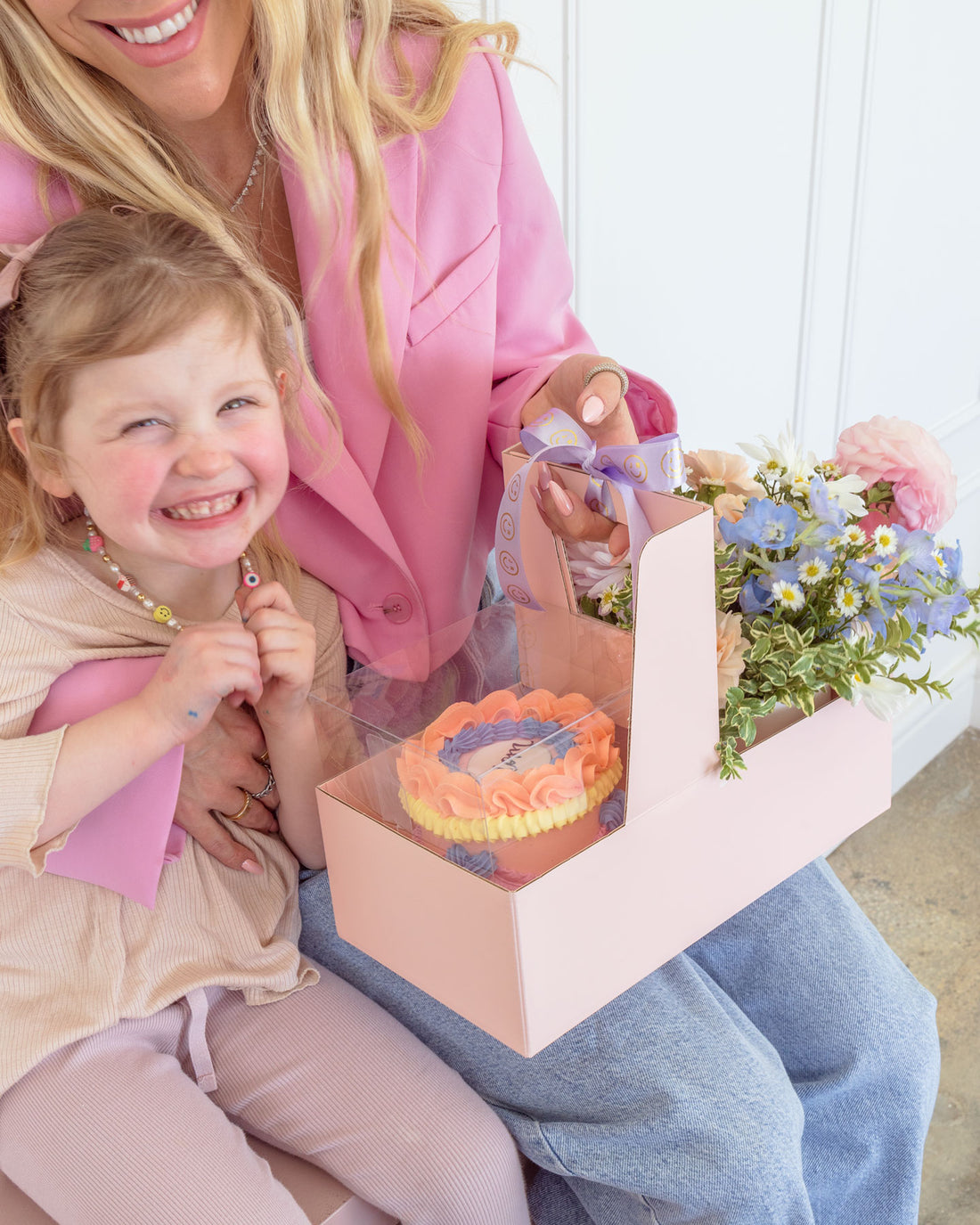 Mother's Day Cake and Flower Box