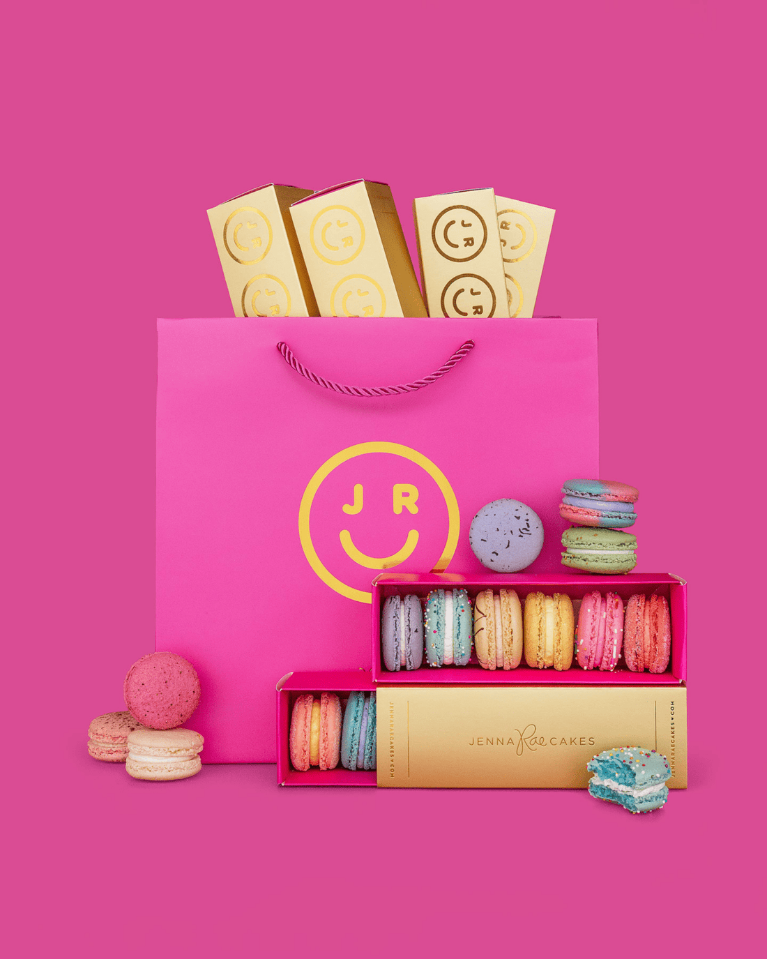 Vanilla Sprinkle Macarons - Tray of 40 Macarons