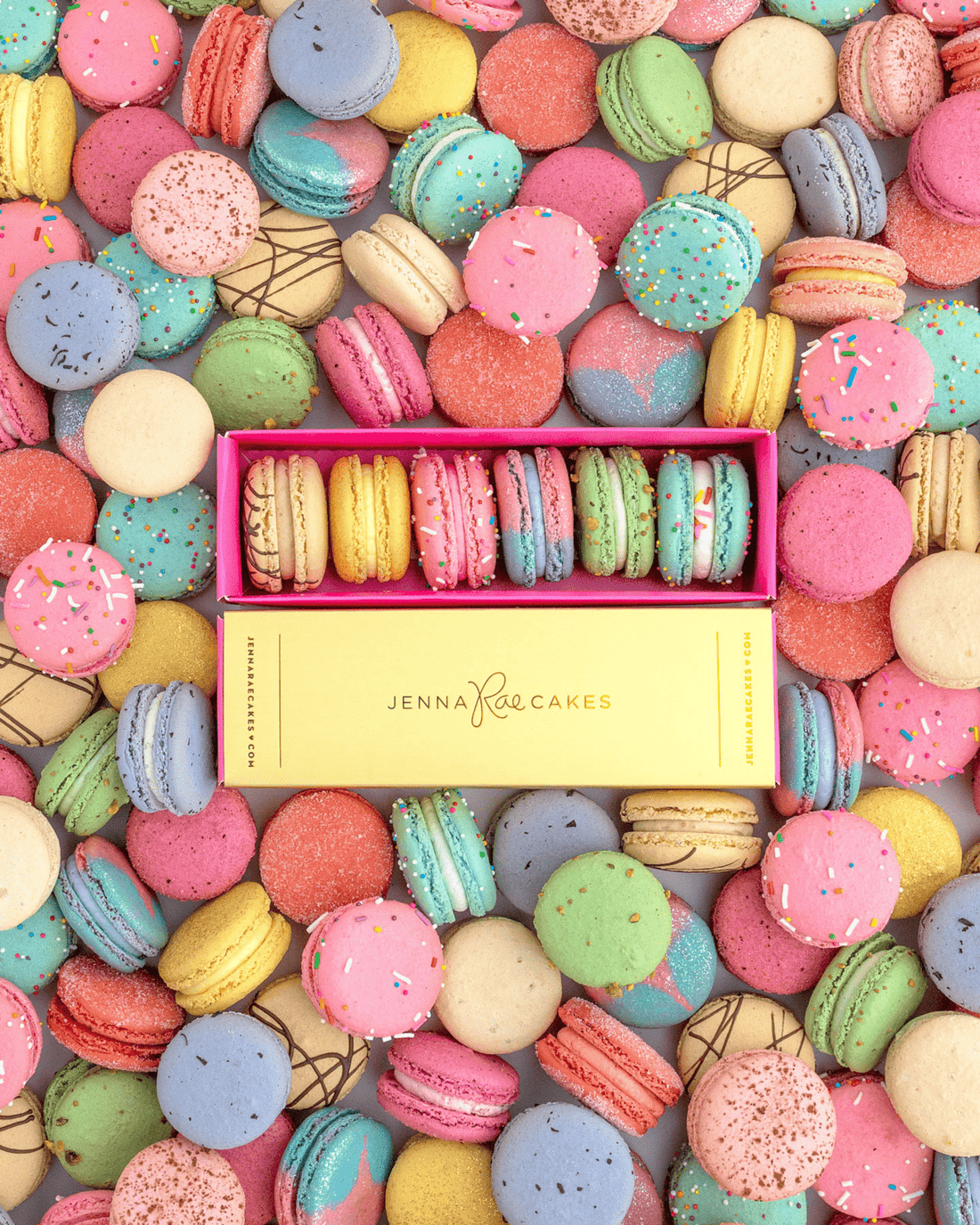Vanilla Sprinkle Macarons - Tray of 40 Macarons