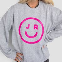 JRC Smiley Sweatshirt | Jenna is wearing a large for an oversized fit.