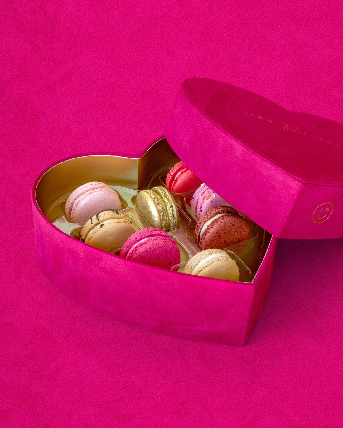 Velvet Heart Macaron Box