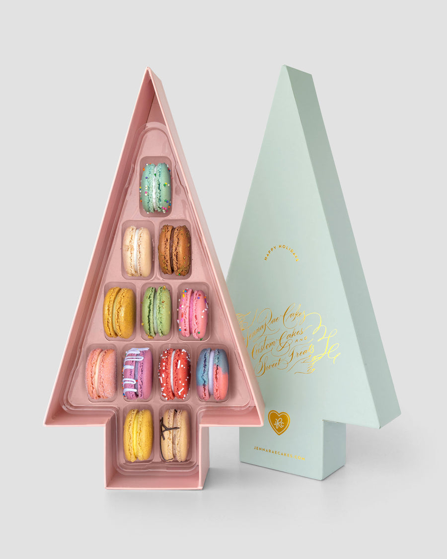 Christmas Tree Macaron Gift Box