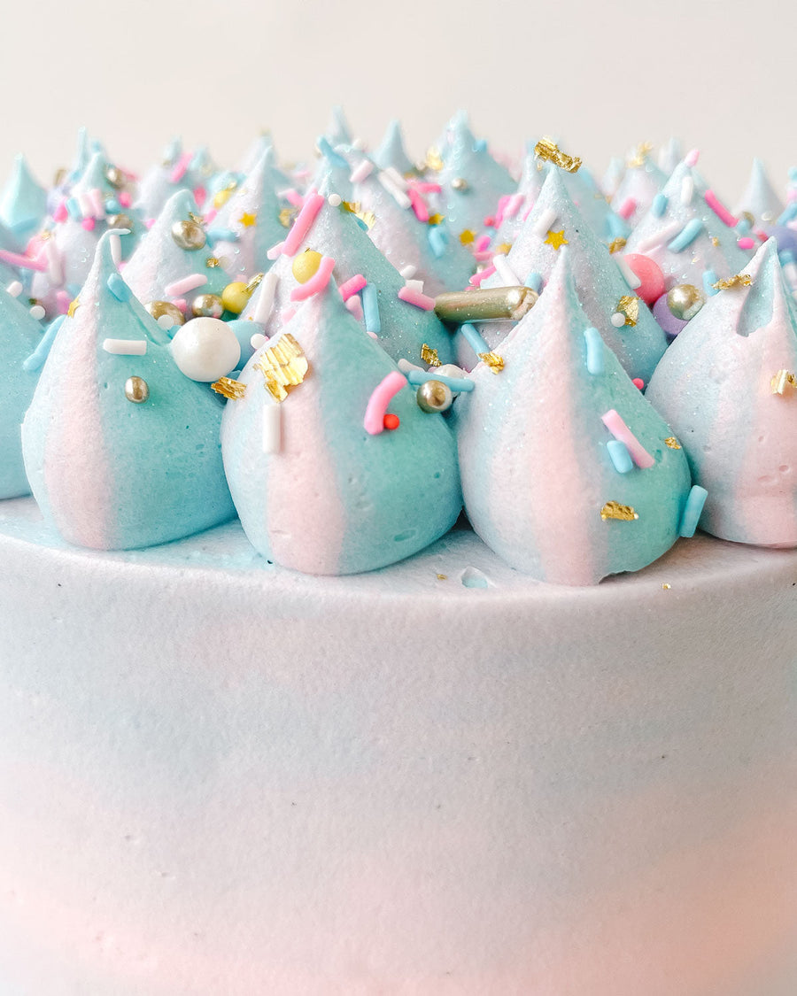 Lily's Magical Treats - Our cotton candy cakes can so easily be customized  with the perfect cake toppers. This cake is layers of bubble gum cotton  candy alternated with pink strawberry cotton